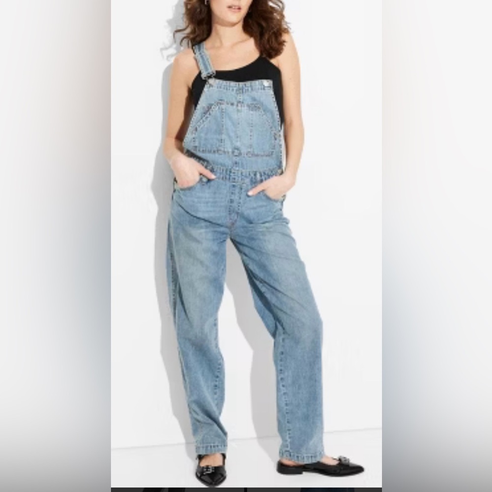 Women's Relaxed Baggy Overalls  XXS